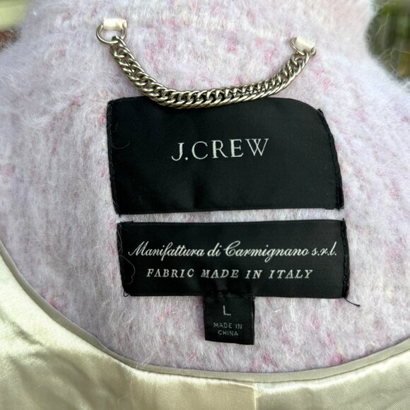 J.Crew Relaxed Topcoat in Italian Brushed Wool - Dusty Rose/Pink - Size Large - Picture 10 of 11